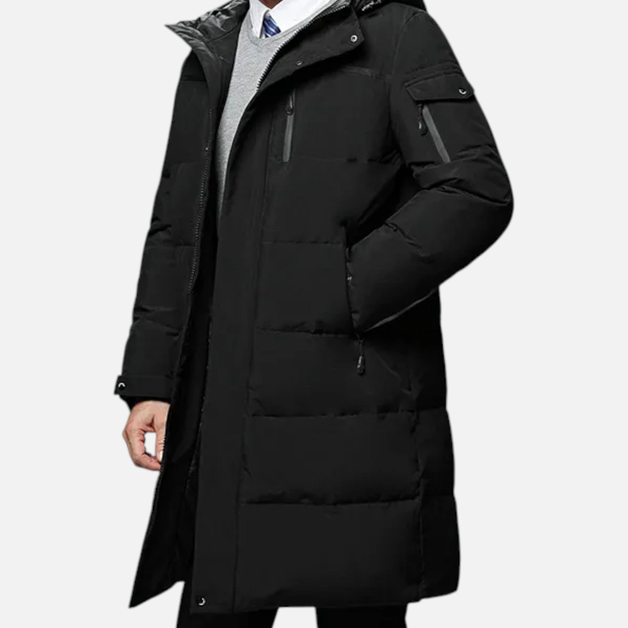 Vellardo Moda | Men's Long Quilted Winter Coat – Warmth and Style