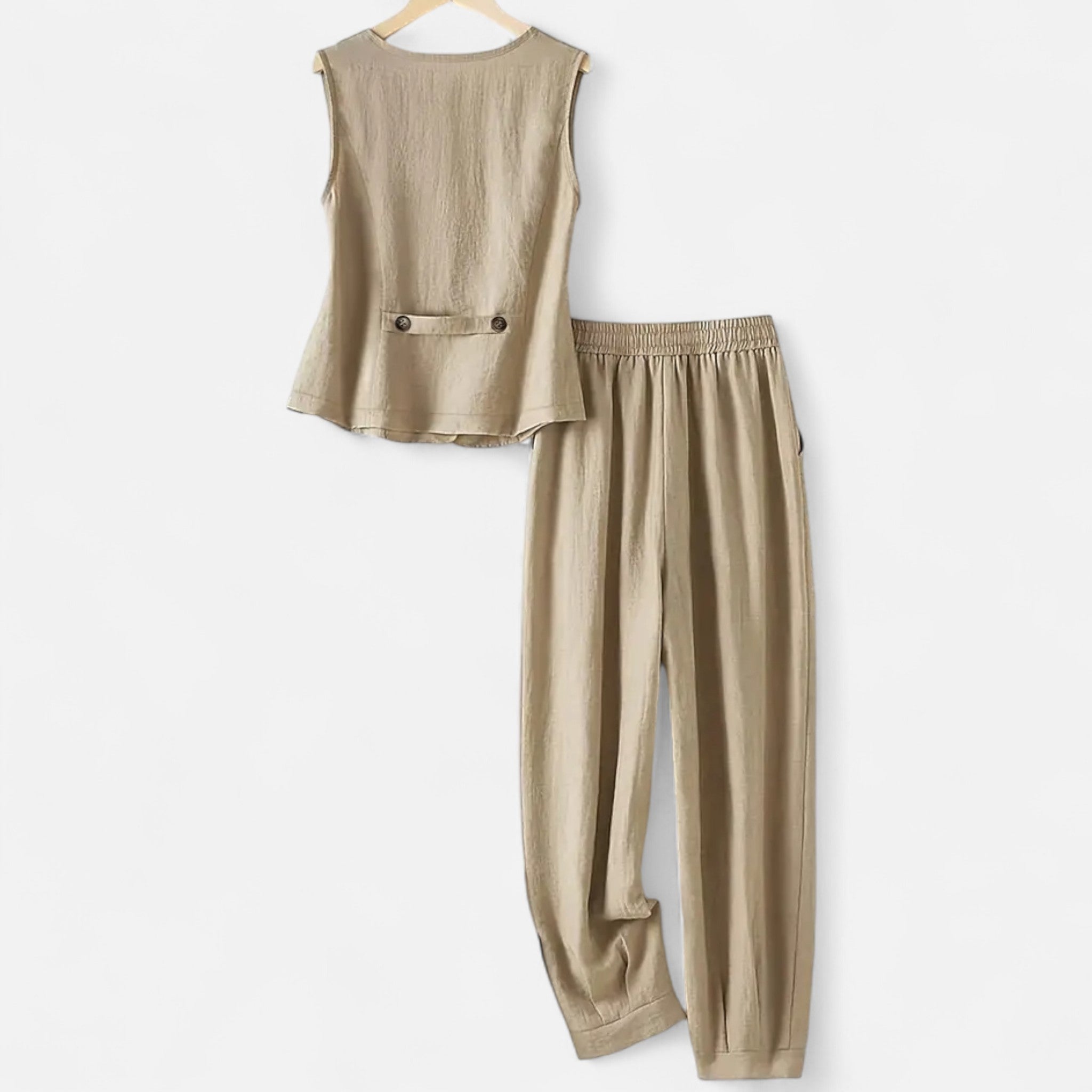 Vellardo Moda | Women's Linen Suit – Vest and Pants