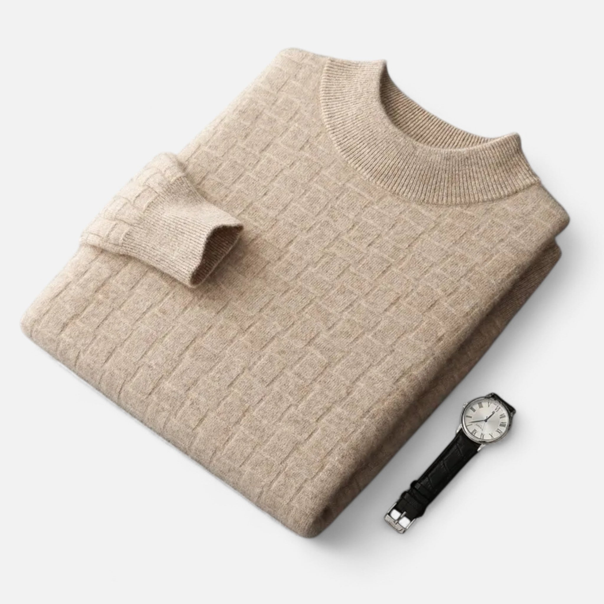 Vellardo Moda | Men's Sweater with a Half-High Collar