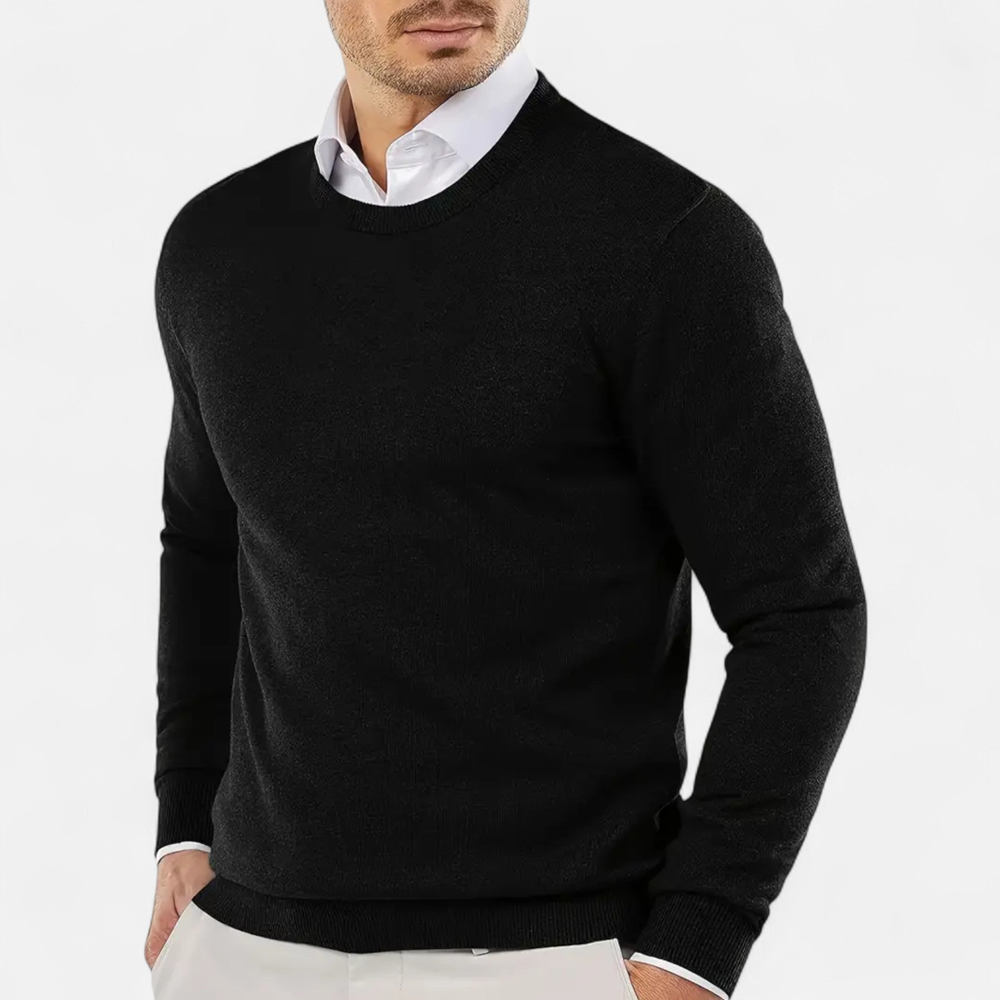 Vellardo Moda | Men's Knit Sweater – Classic Crew Neck
