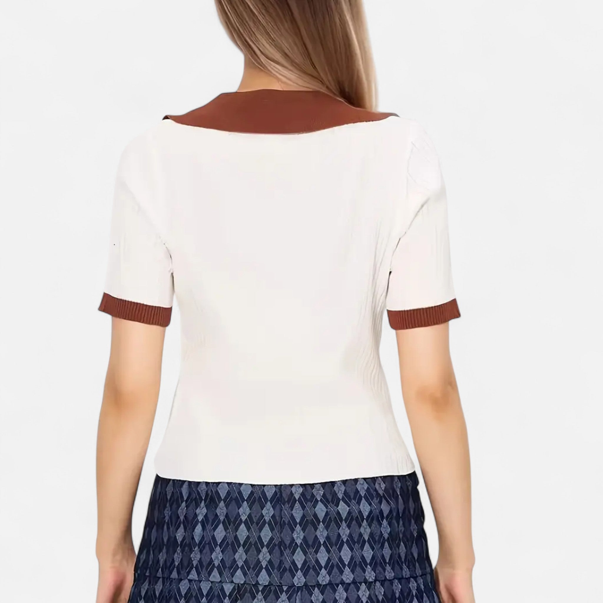 Vellardo Moda | Women's Retro Shirt – Short Sleeve and Colorful Style