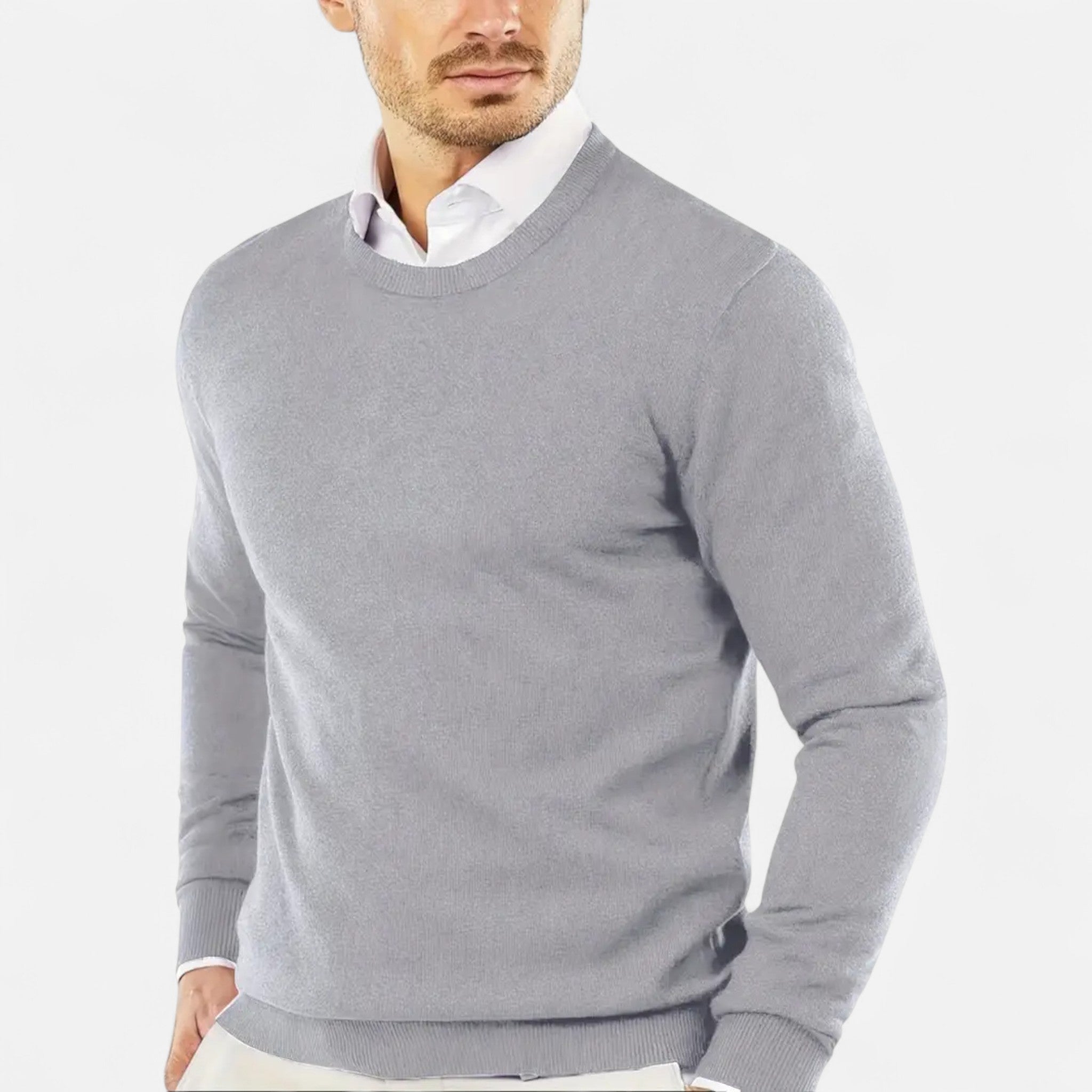 Vellardo Moda | Men's Knit Sweater – Classic Crew Neck