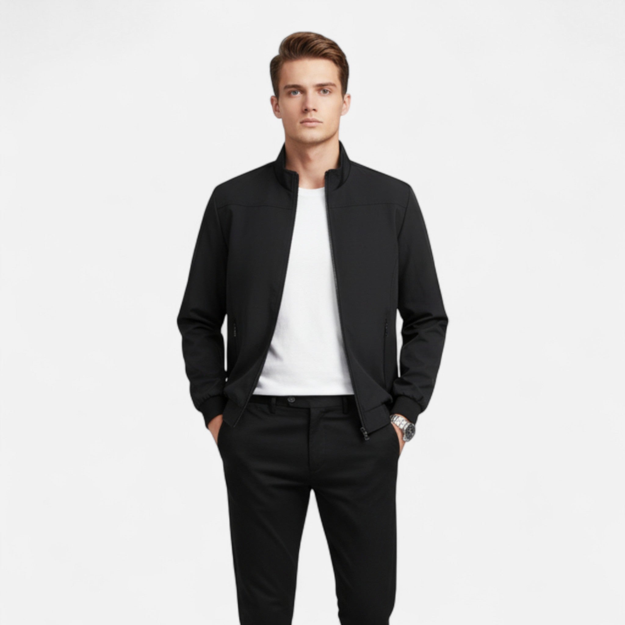 Vellardo Moda | Men's Light Zip-Up Jacket – Everyday Elegance