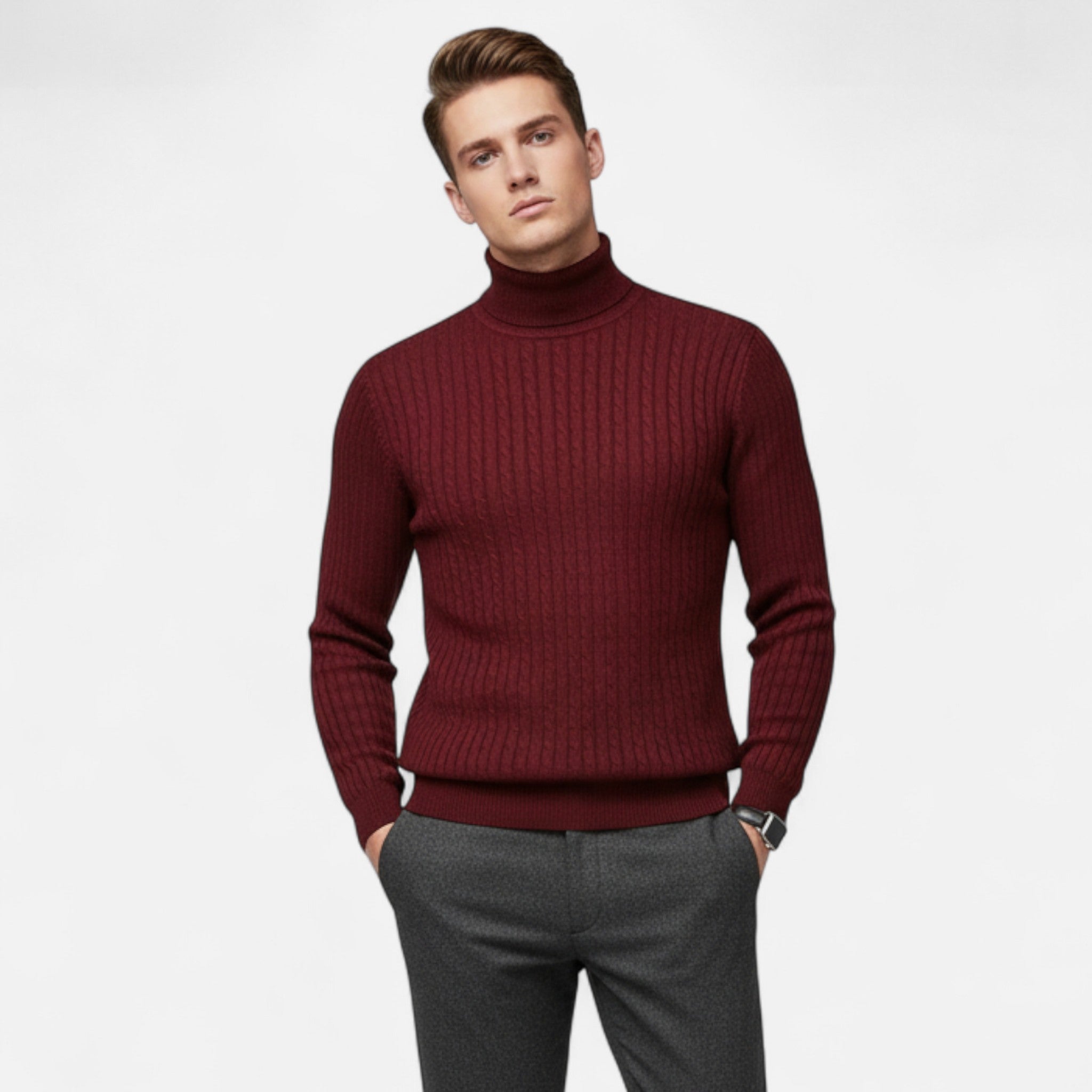 Vellardo Moda | Men's Turtleneck Sweater – Timeless Elegance