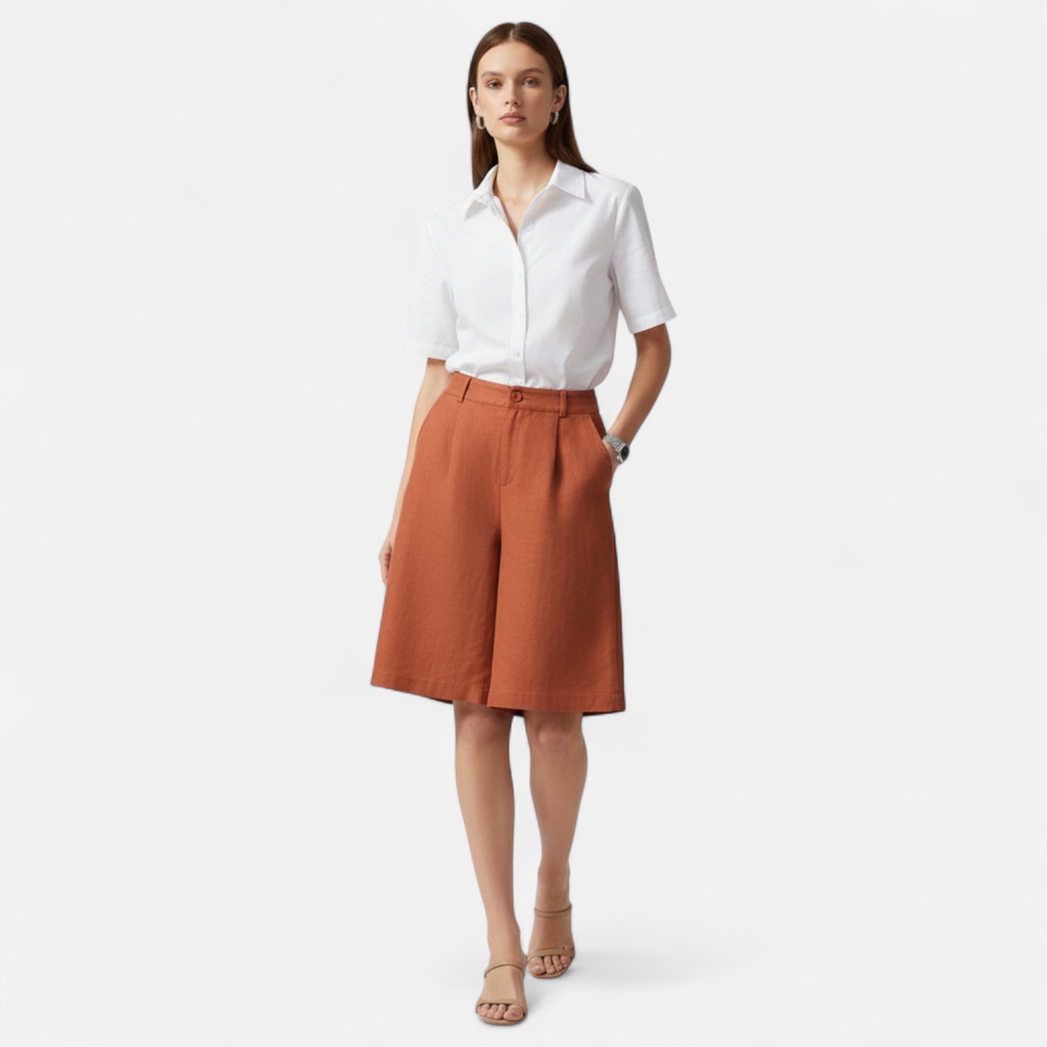 Vellardo Moda | Women's Linen Shorts Retro – Classic Fit