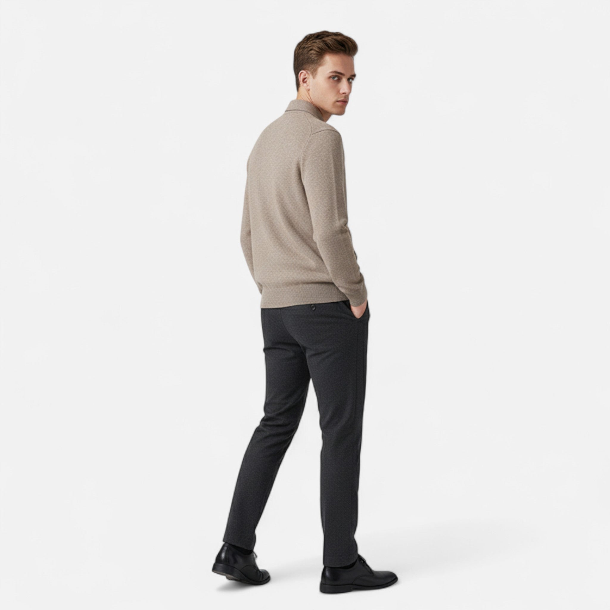Vellardo Moda | Men's Merino Zip Sweater – Classic Elegance