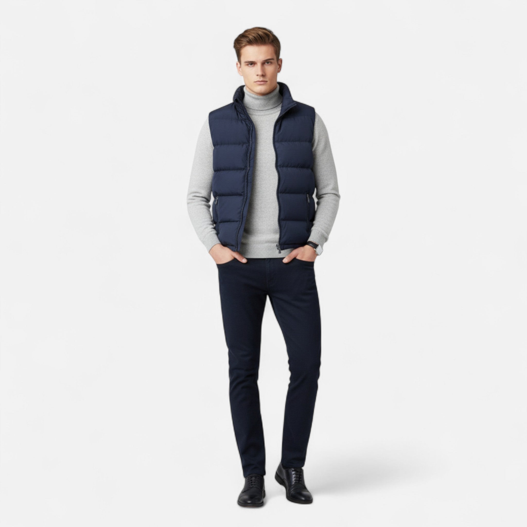 Vellardo Moda | Men's Quilted Sleeveless Vest – Classic Elegance