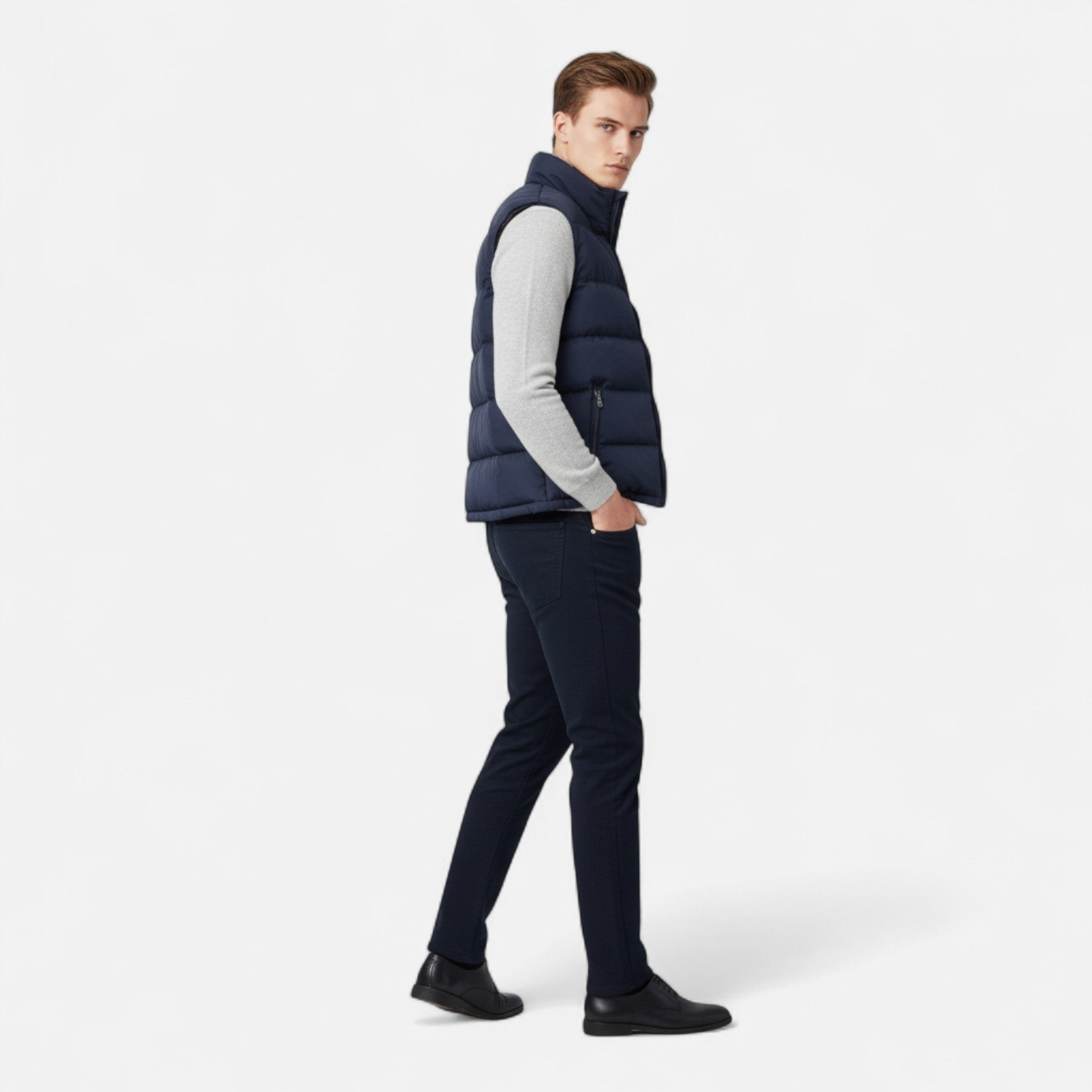 Vellardo Moda | Men's Quilted Sleeveless Vest – Classic Elegance