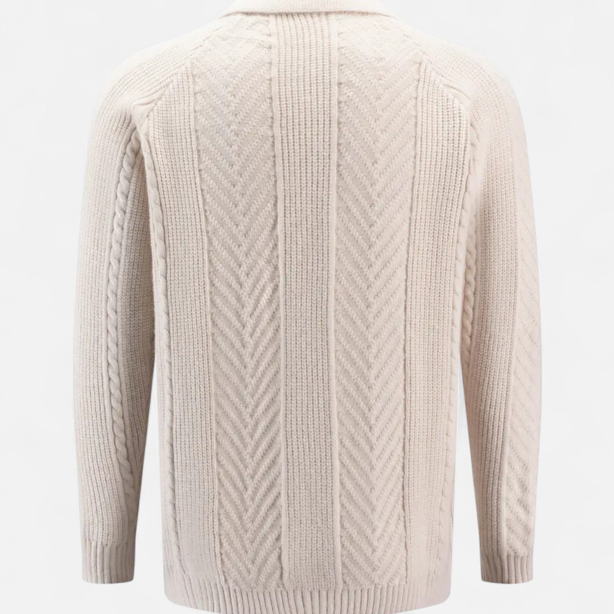 Vellardo Moda | Men's Retro Sweater with Semi-Open Neckline – Style and Warmth in One