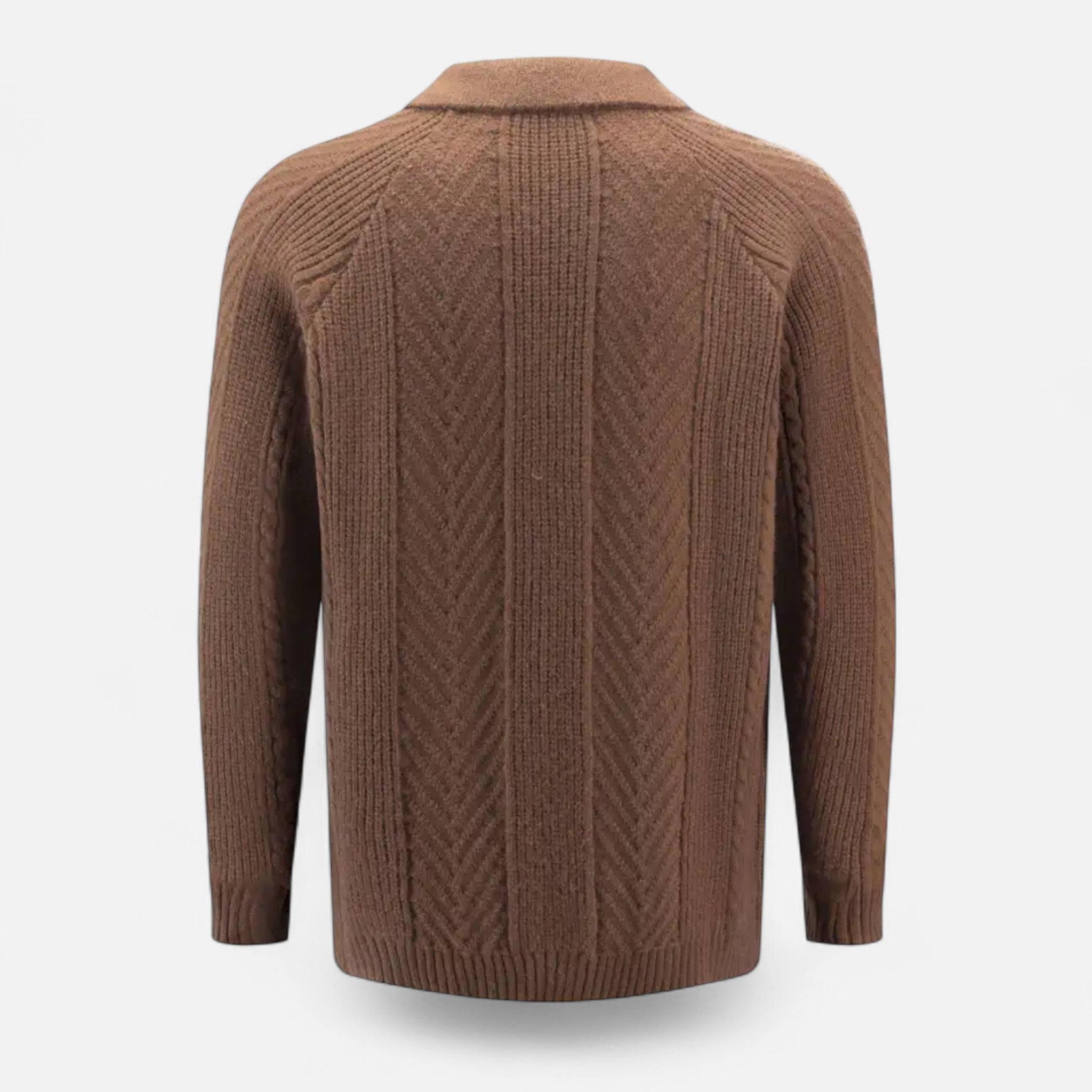 Vellardo Moda | Men's Retro Sweater with Semi-Open Neckline – Style and Warmth in One