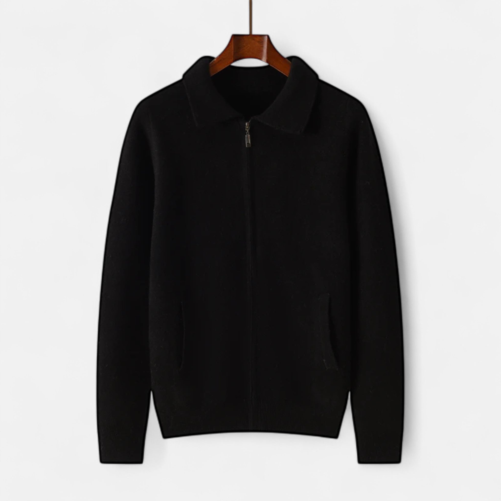 Vellardo Moda | Men's Merino Zip Sweater – Classic Elegance