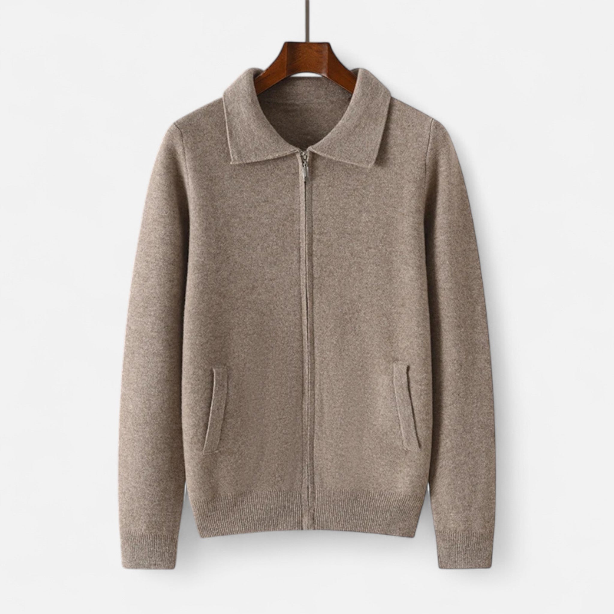 Vellardo Moda | Men's Merino Zip Sweater – Classic Elegance