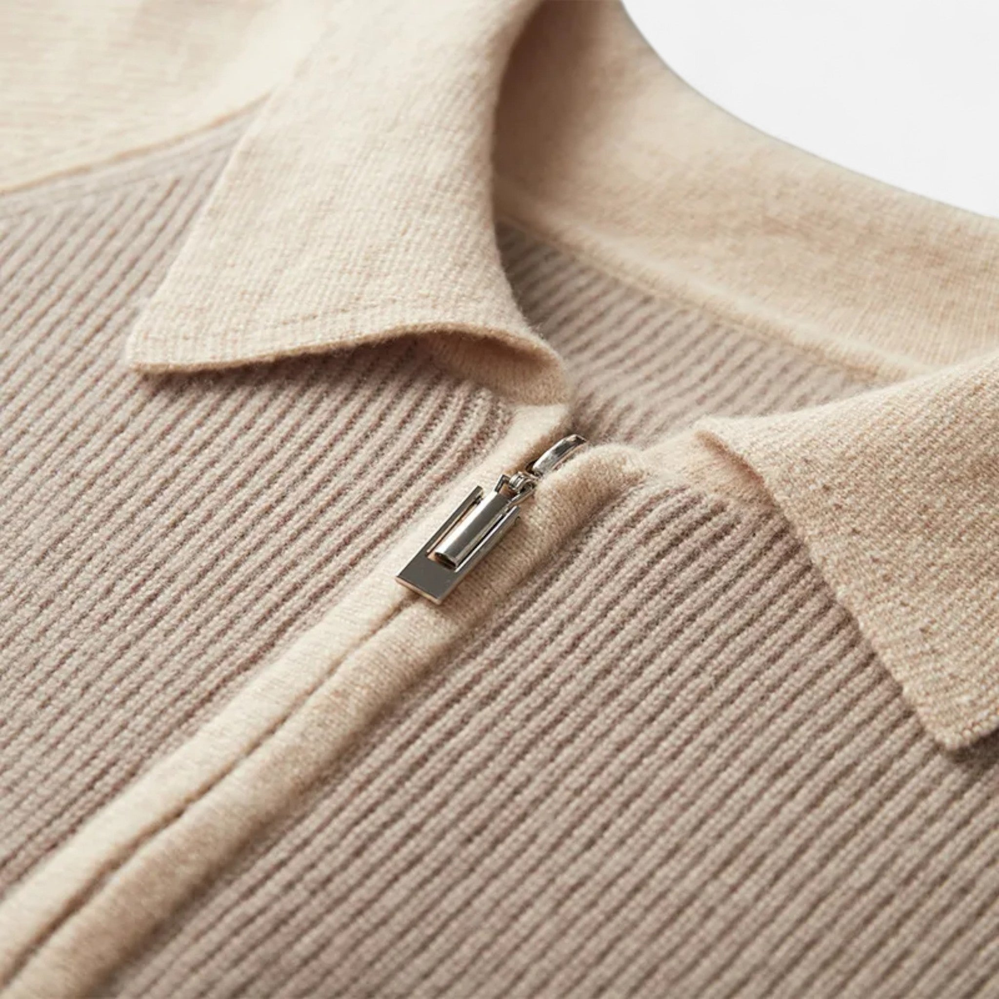 Vellardo Moda | Men's Half-Zip Sweater – Contrasting Elegance and Comfort