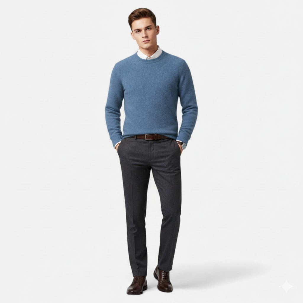 Vellardo Moda | Men's Mink Cashmere Sweater – Classic Elegance