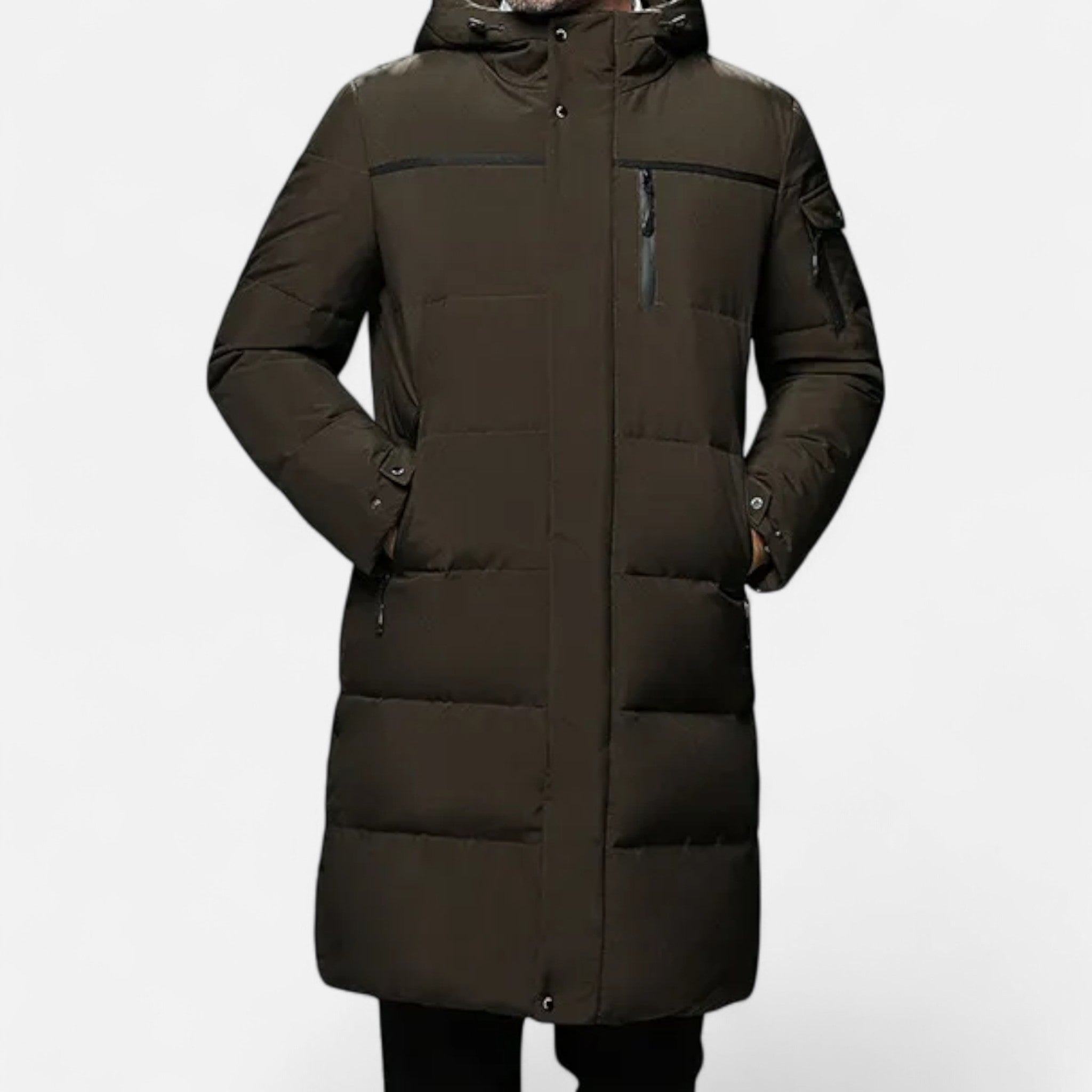 Vellardo Moda | Men's Long Quilted Winter Coat – Warmth and Style