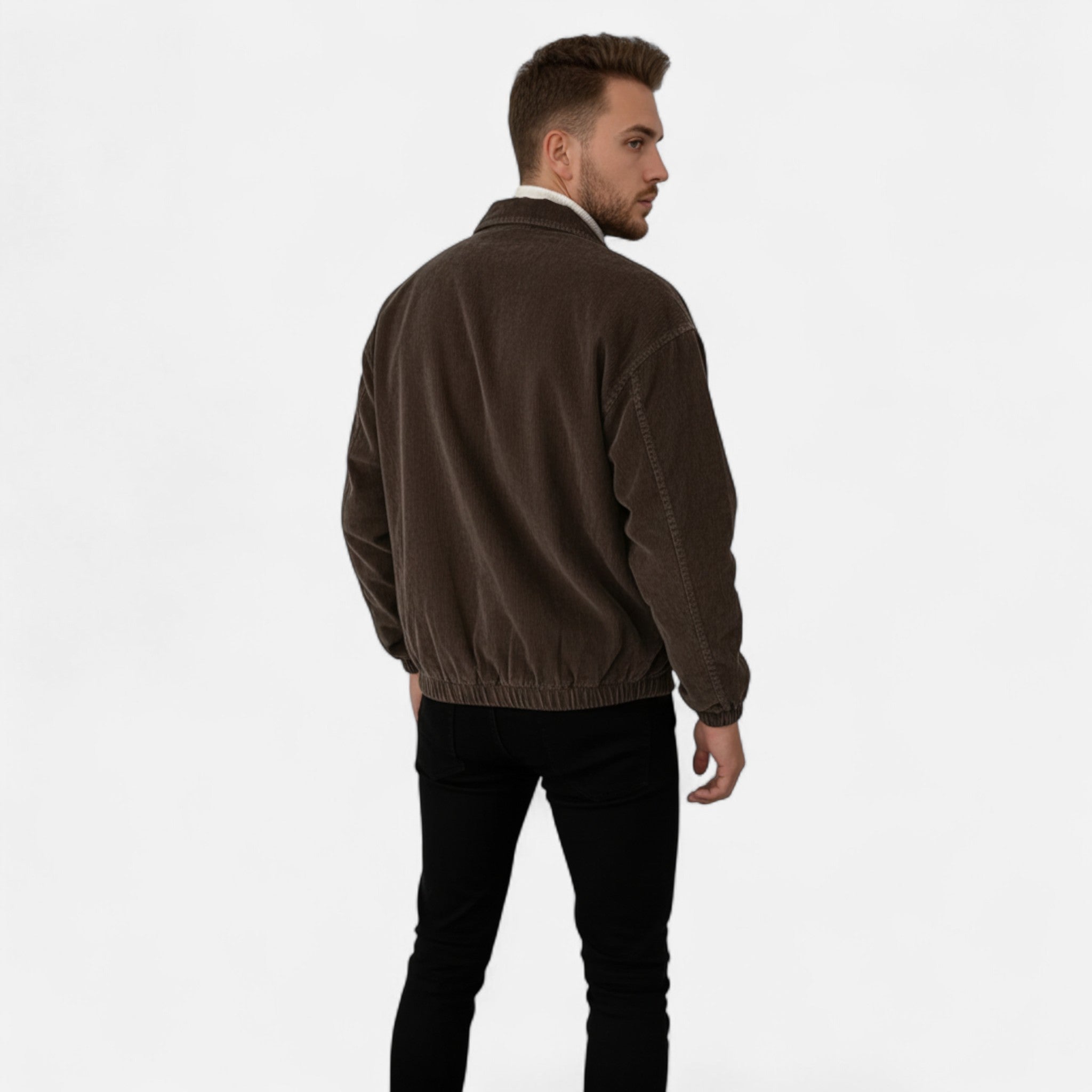 Vellardo Moda | Men's Ribbed Loose Fit Jacket – Modern Comfort and Style
