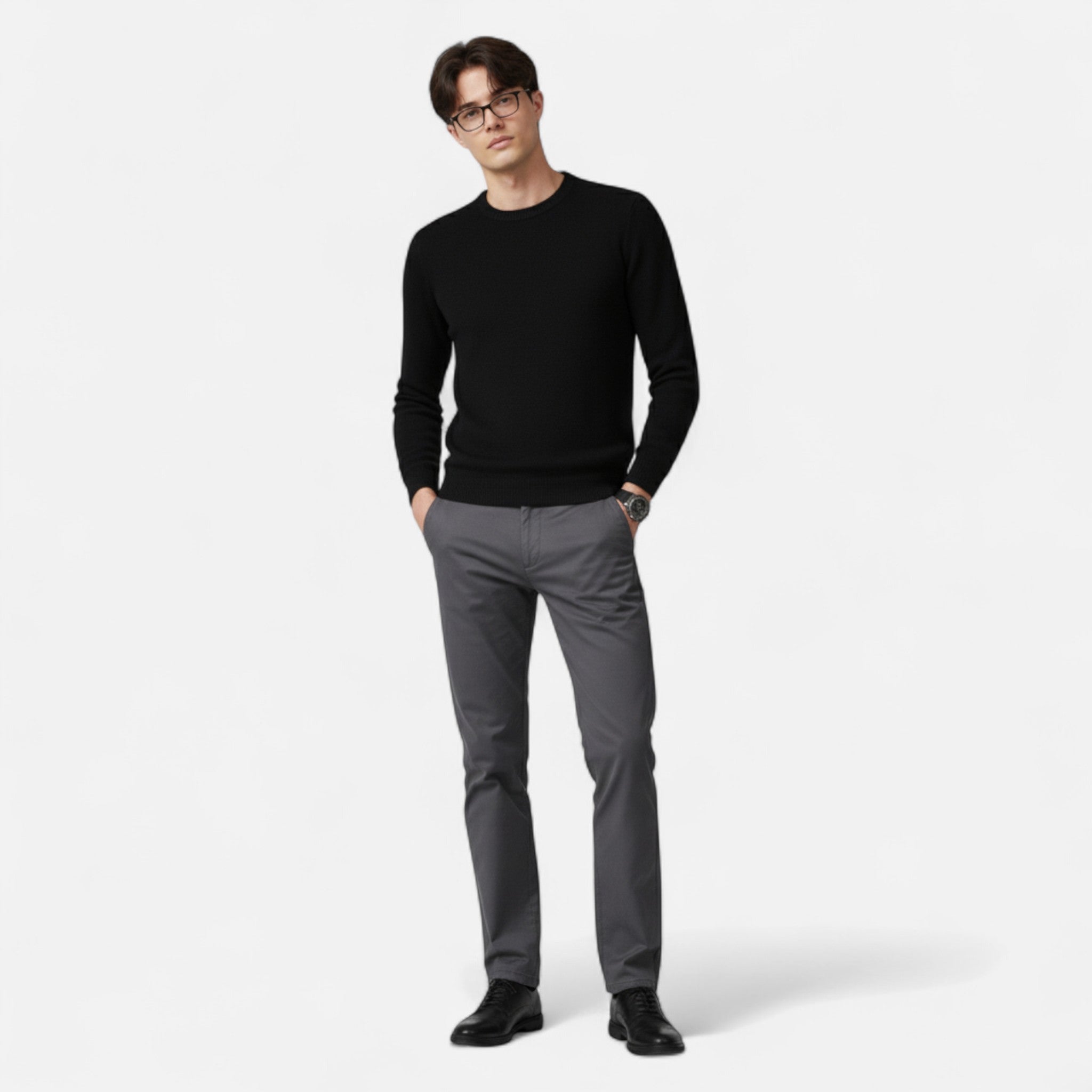 Vellardo Moda | Men's Wool Sweater – Classic Round Neck