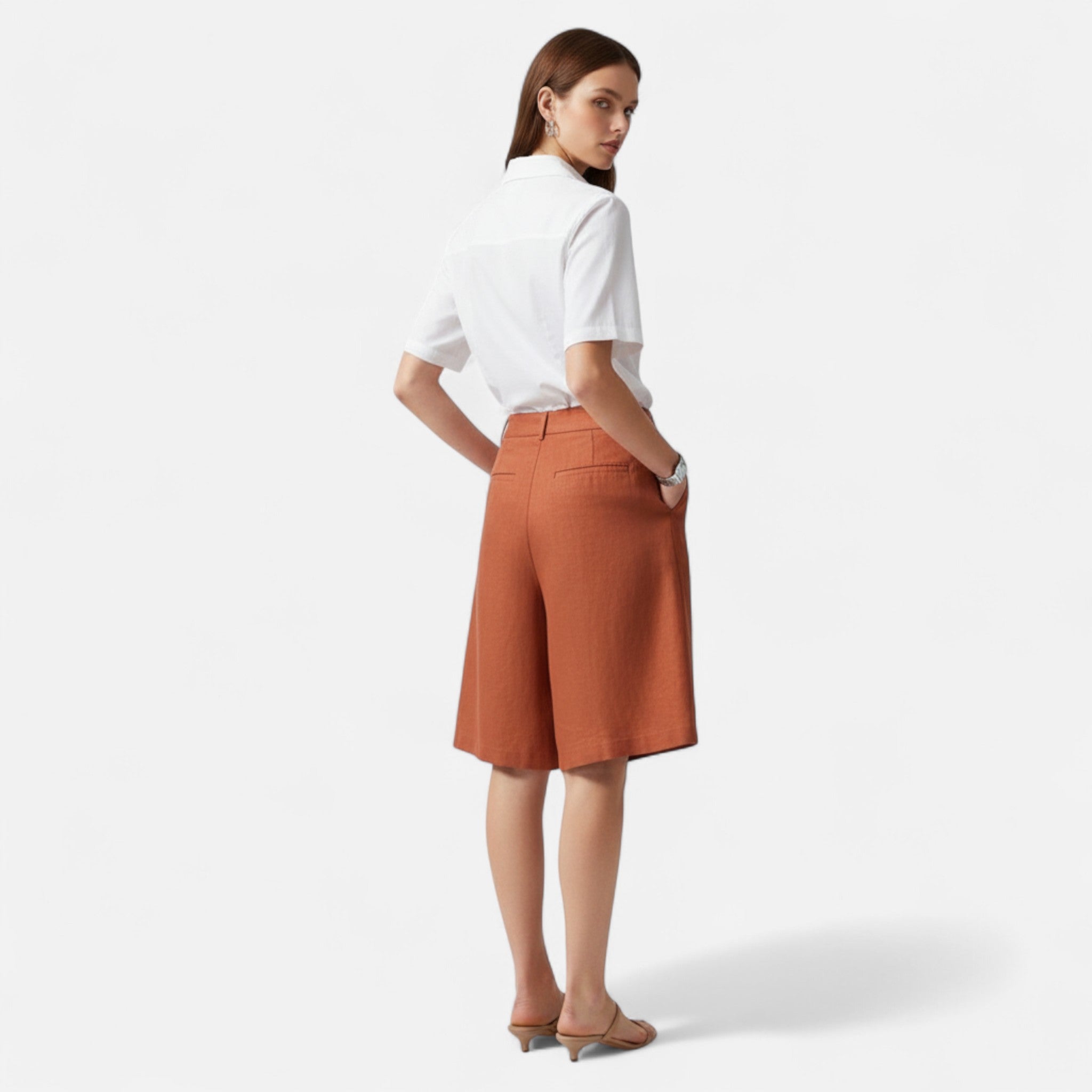 Vellardo Moda | Women's Linen Shorts Retro – Classic Fit