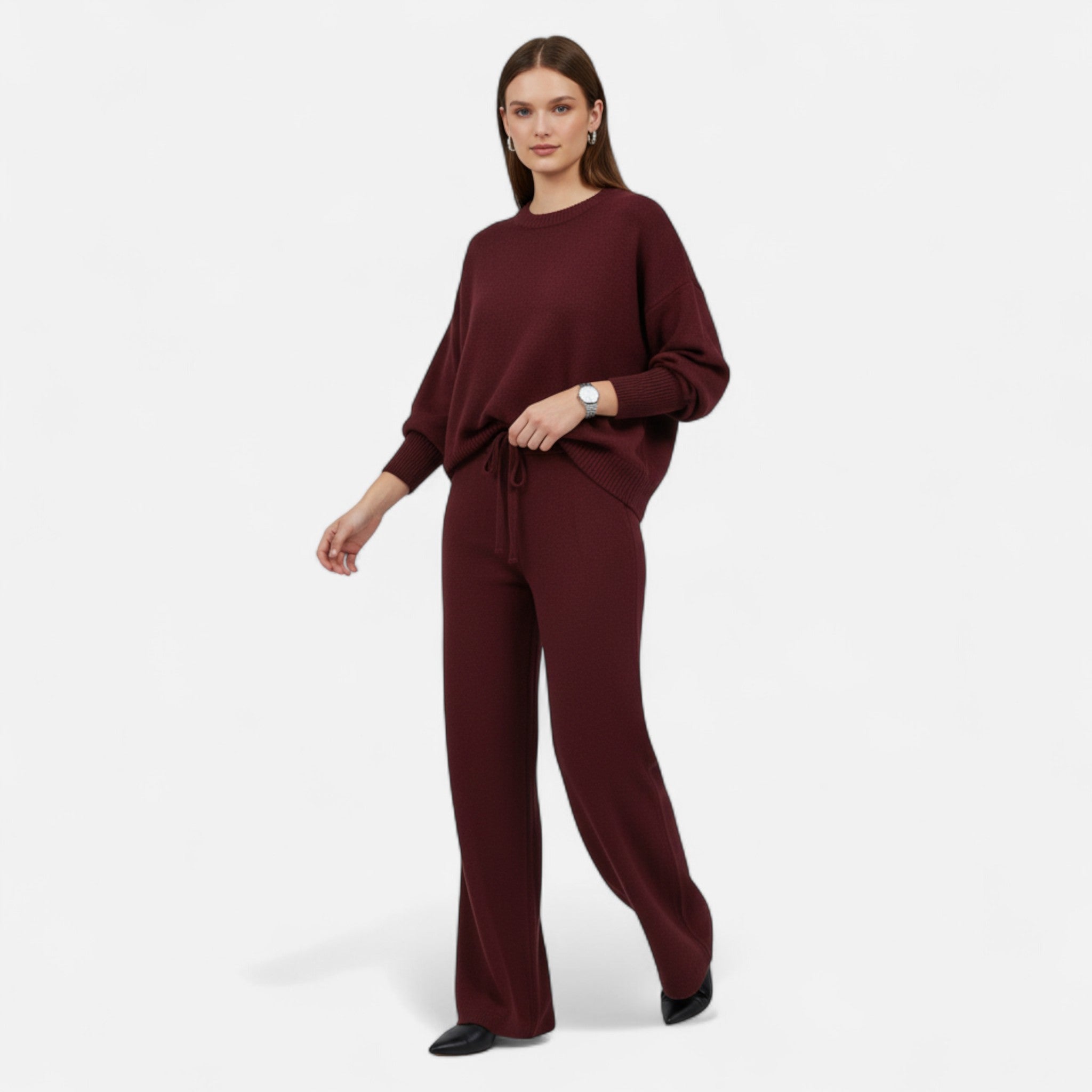 Vellardo Moda | Women's Set – Loose Sweater and Wide Leg Pants
