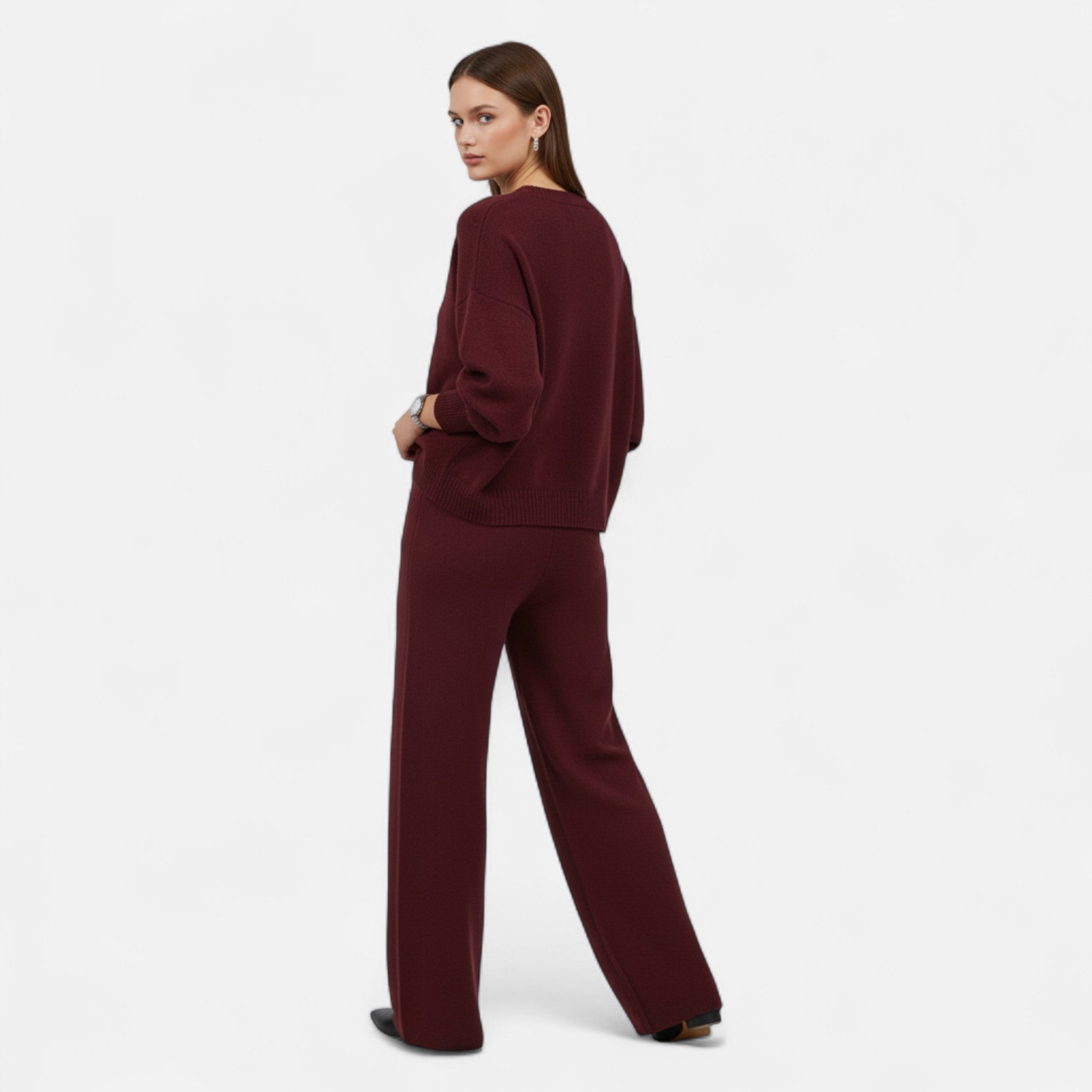 Vellardo Moda | Women's Set – Loose Sweater and Wide Leg Pants