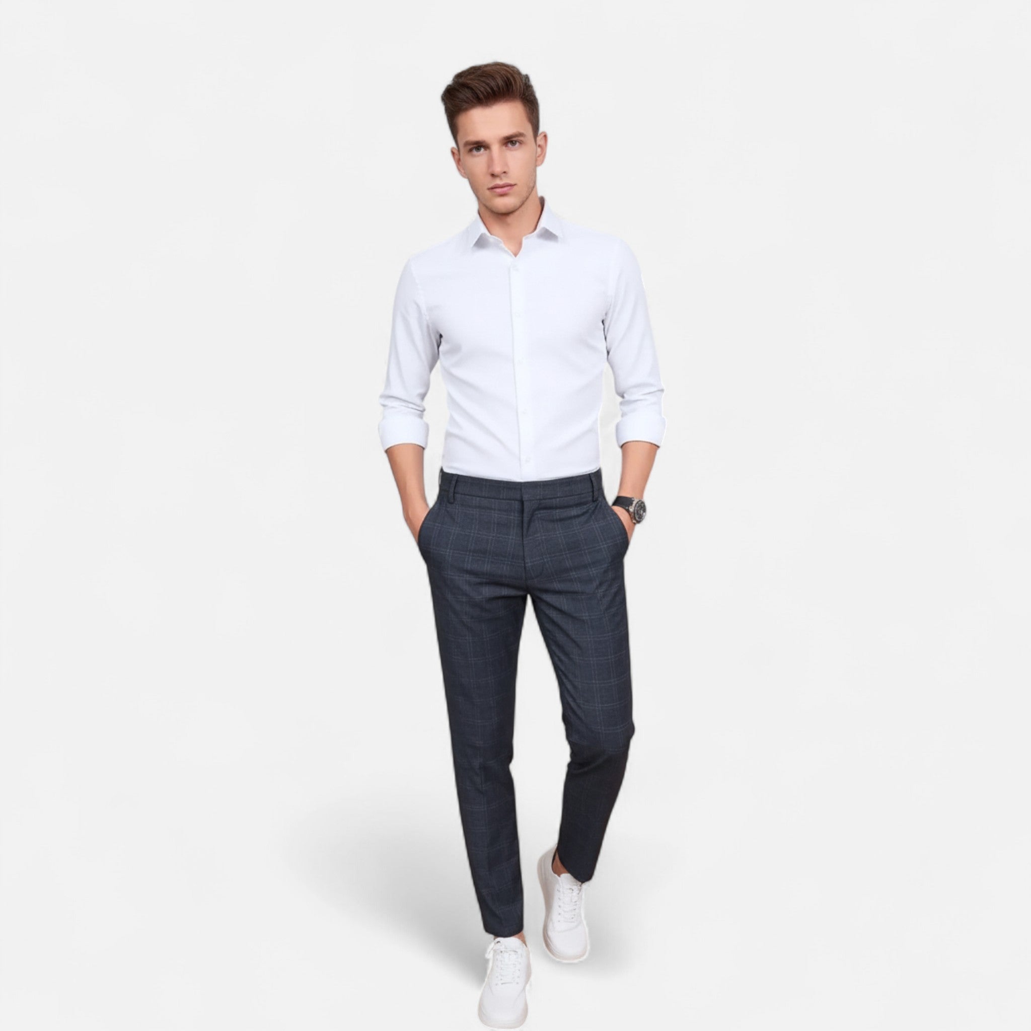 Vellardo Moda | Men's Elegant Cropped Business Pants