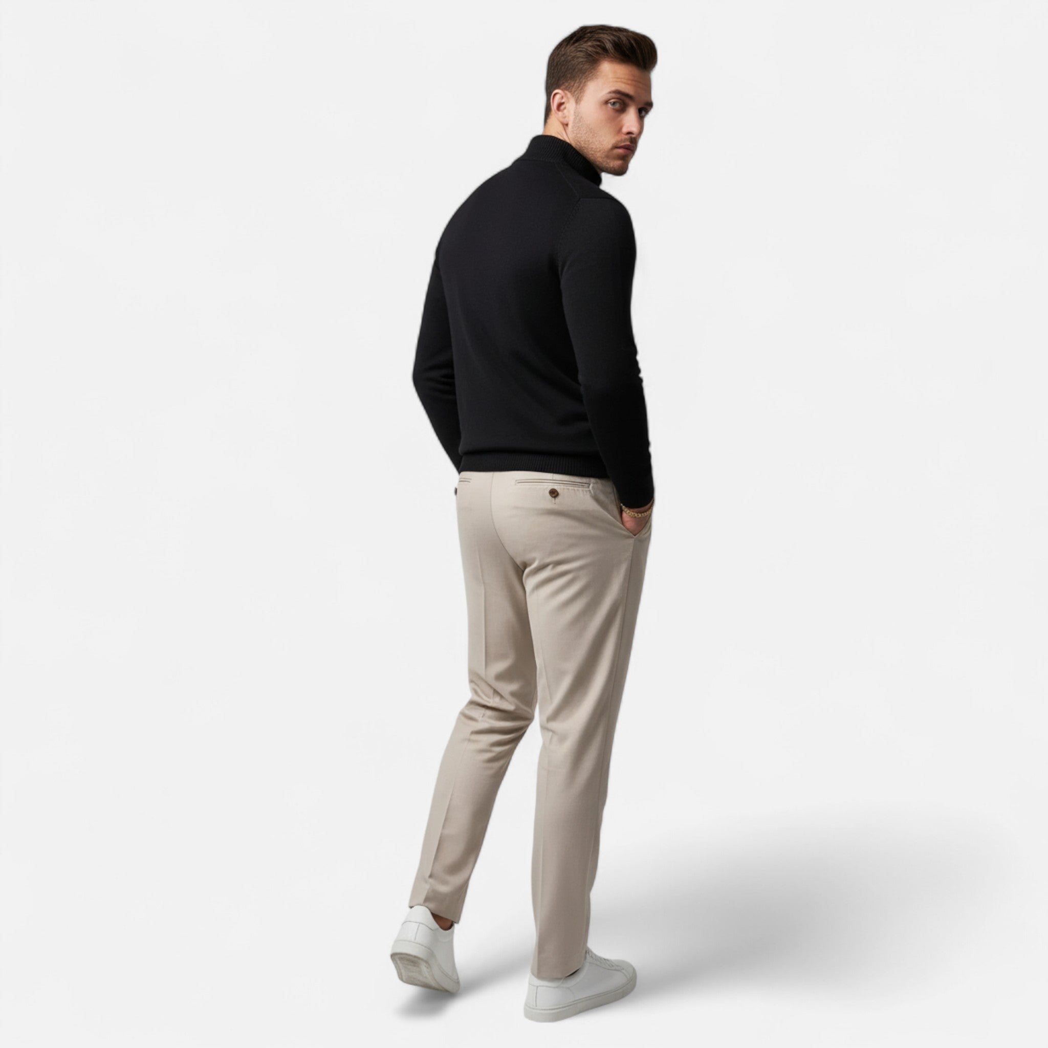 Vellardo Moda | Men's Knitted Cardigan – Casual Elegance with a Zipper