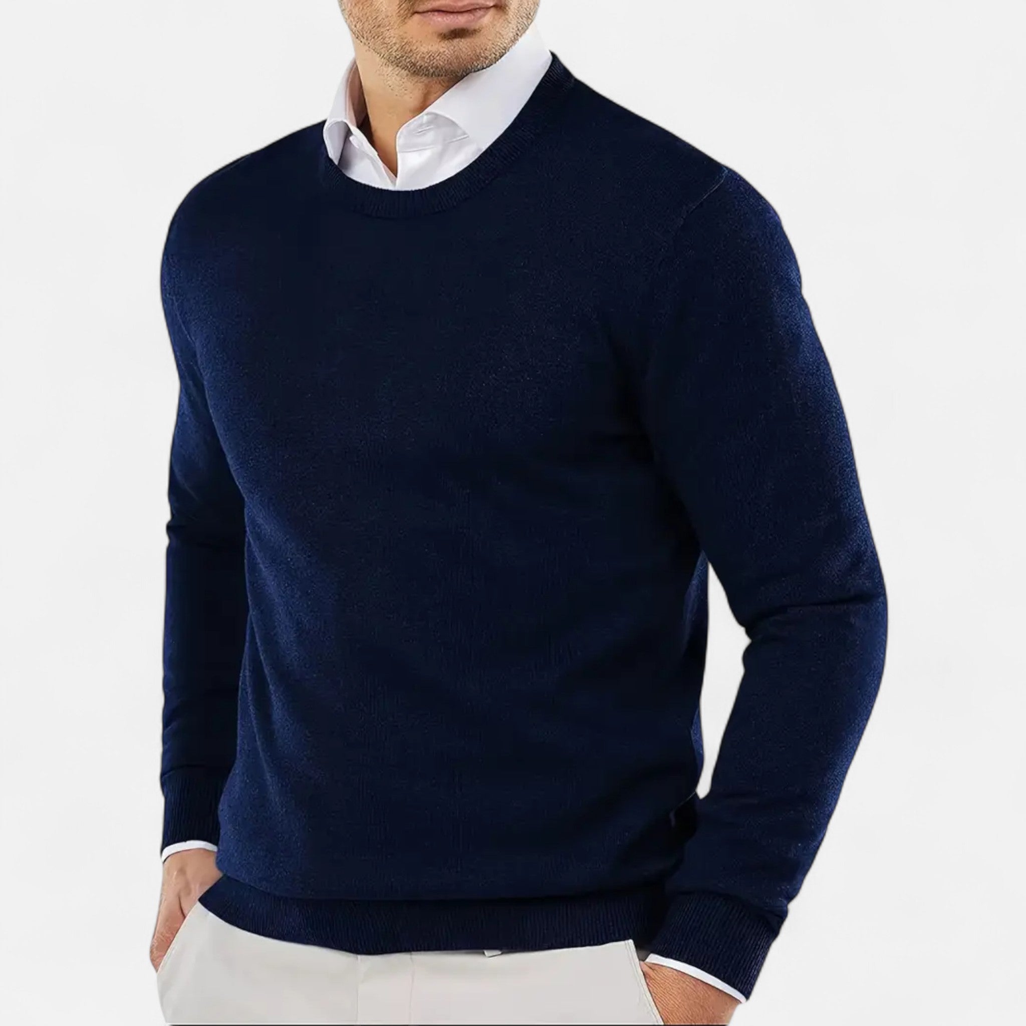 Vellardo Moda | Men's Knit Sweater – Classic Crew Neck