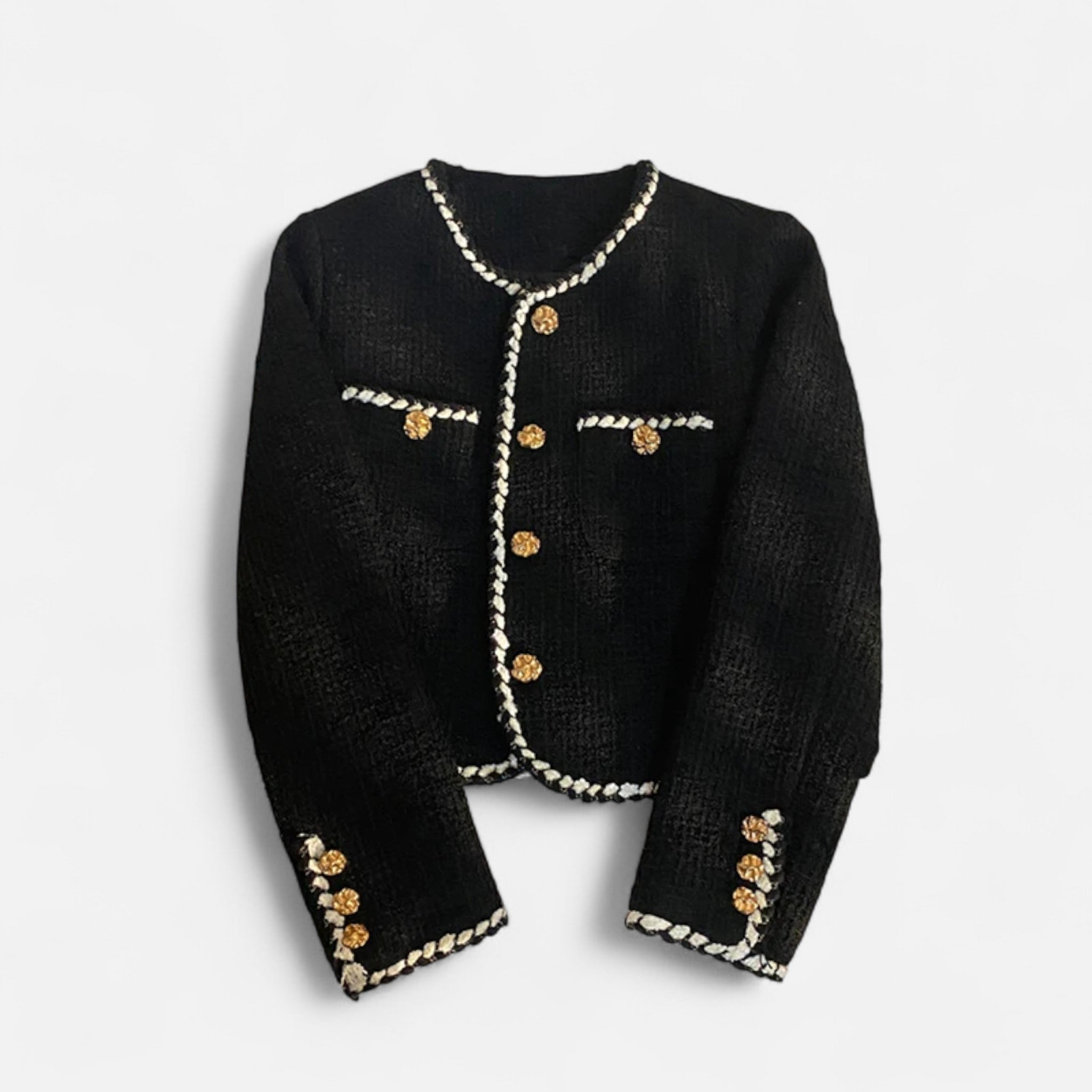 Vellardo Moda | Women's Short Tweed Jacket – Timeless Elegance