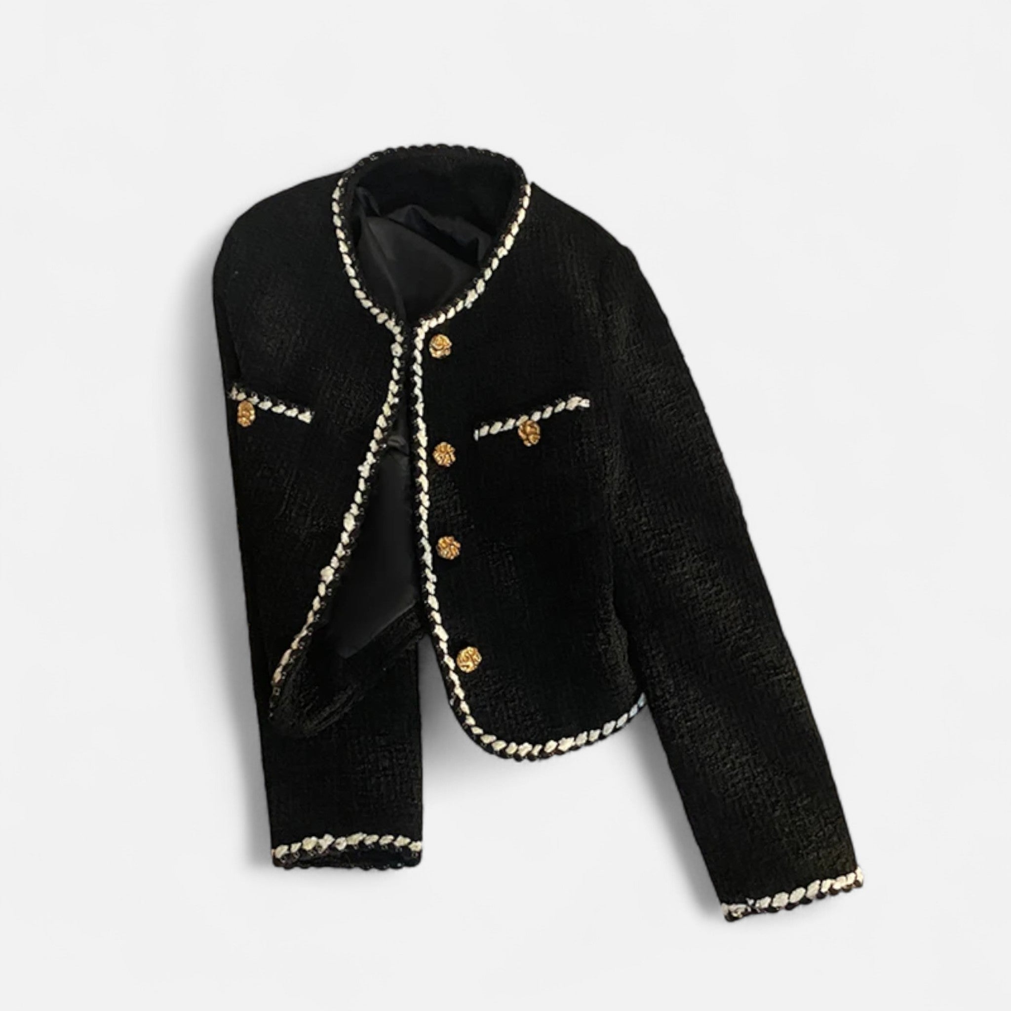 Vellardo Moda | Women's Short Tweed Jacket – Timeless Elegance