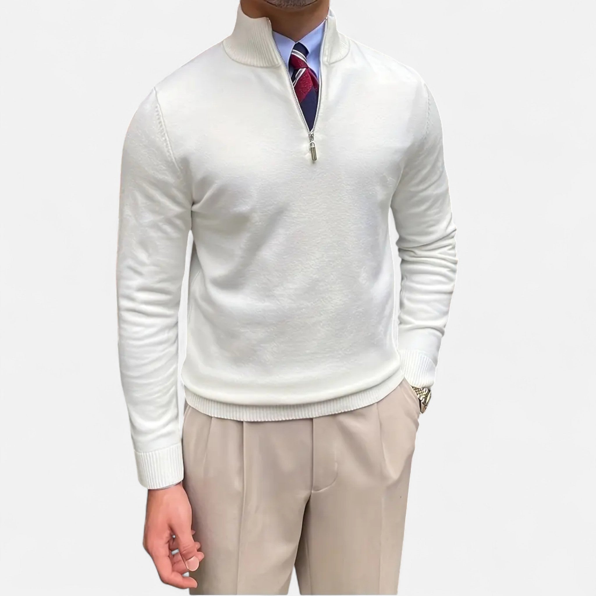 Vellardo Moda | Men's Knitted Cardigan – Casual Elegance with a Zipper