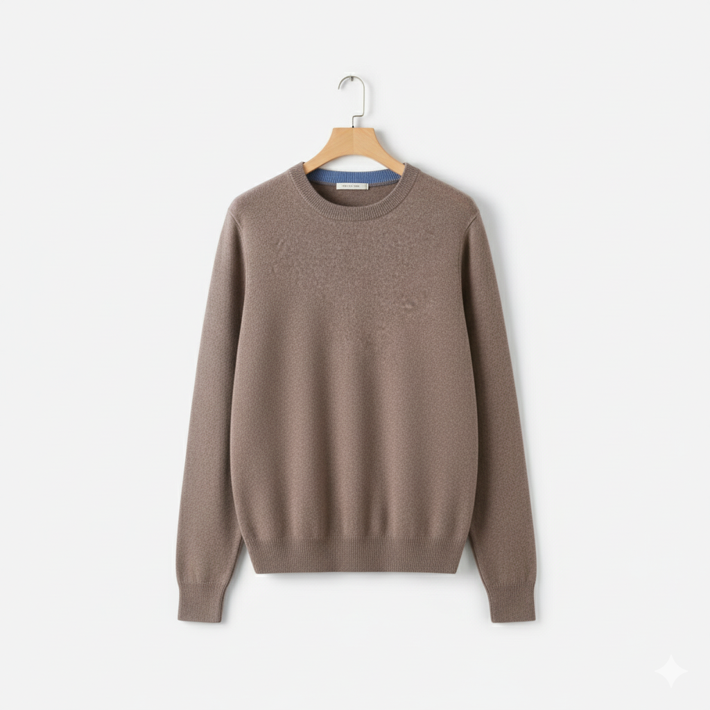 Vellardo Moda | Men's Wool Sweater – Classic Round Neck