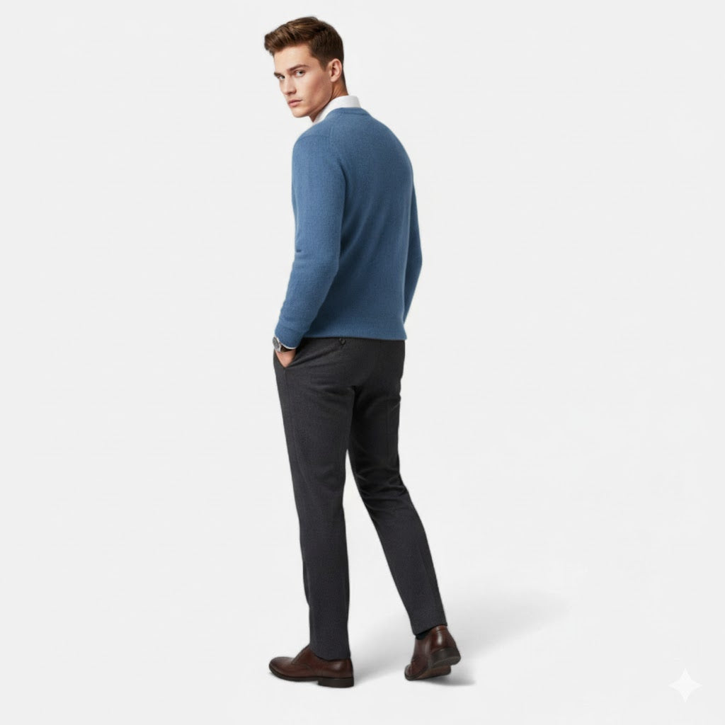Vellardo Moda | Men's Mink Cashmere Sweater – Classic Elegance